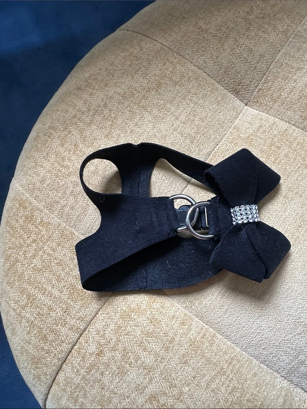 Susan Lanci Nouveau Bow Step-In Harness - Black XXS